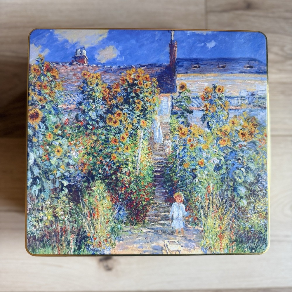 The Artist's Garden Monet Decorative Tin with Lid 8x9
